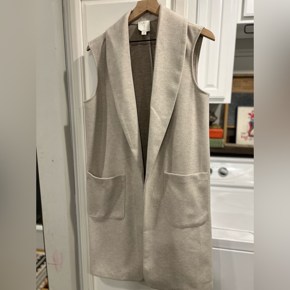 Joie Cream Sleeveless Coat